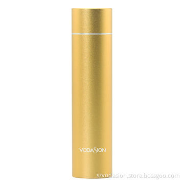 New Lipstick External Style Power Bank, 2600mAh Capacity, Rechargeable with Stainless Steel Design